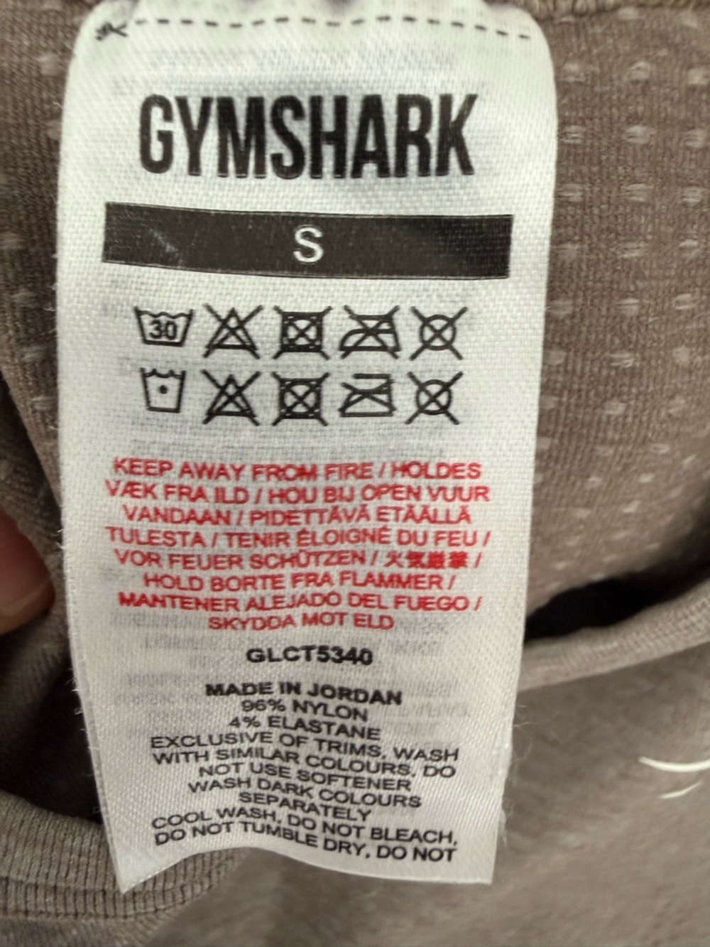 Gymshark Seamless Long Sleeve Crop Top in Taupe Brown - Picture 8 of 8